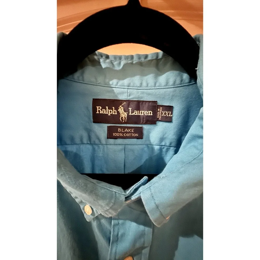 Polo Ralph Lauren Blake Classic Fit Blue Short Sleeve Button Down Shirt XXL